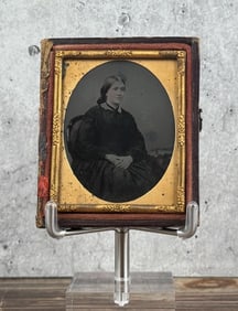 Antique Ambrotype Photo of Mourning Scottish Woman