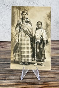 Sioux Indian Women RPPC Real Photo Postcard