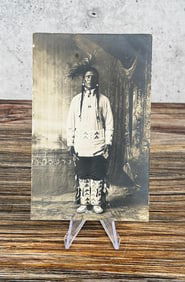 Crow Indian RPPC Photo Postcard