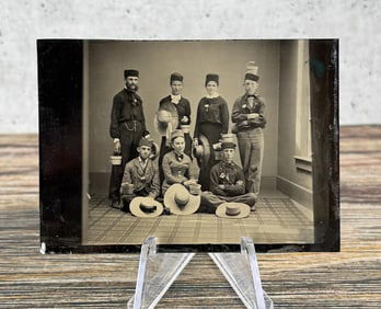 Antique Tintype Photo Stencil Good Boy Buckets