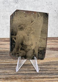 Antique Tintype Photo Man with Cowboy Hat