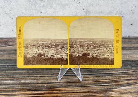 National and Metropolitan Scenery Stereoview: W.M. Chase. Washington D.C. From Dome of Capitol N.W.