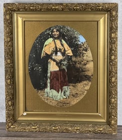 Carl Moon Wild Flowers Indian Hand Tinted Photo