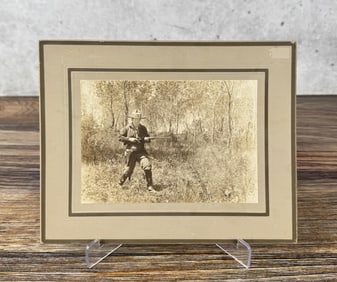 Cowboy with Winchester Rifle Cabinet Photo