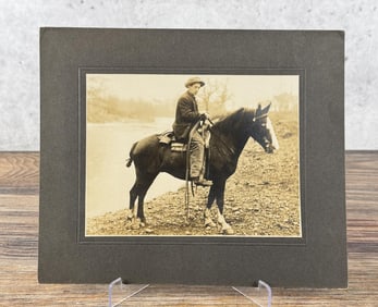 Cowboy on Horse Cabinet Photo