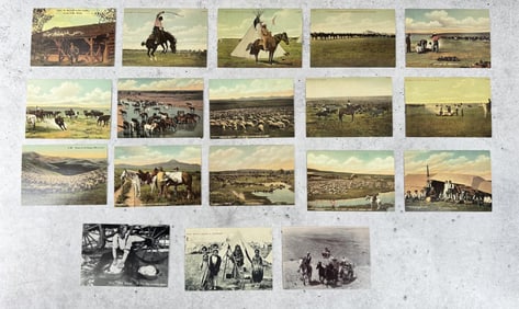 Collection of Montana Cowboy Postcards