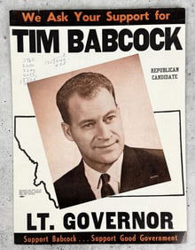 Tim Babcock Montana Governor Poster