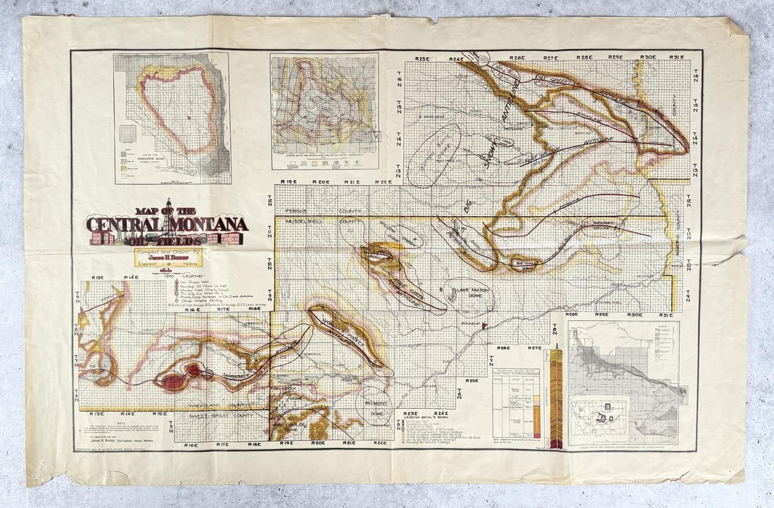 Map of the Central Montana Oil Fields (1 of 9)