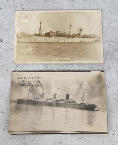 USS Imperator USS Maui Ship RPPC Postcards