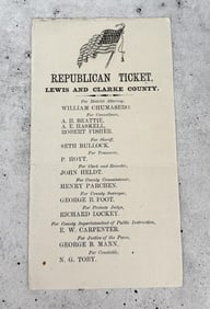 Republican Ticket Lewis Clarke County Montana