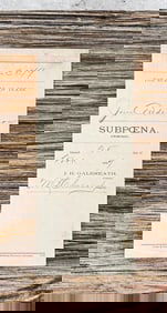 1897 Navarro County Texas Court Summons