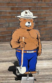 Porcelain USFS US Forest Service Smokey Bear Sign