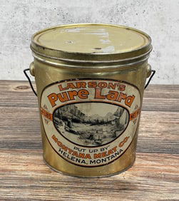 Montana Meat Co Helena Montana Lard Tin