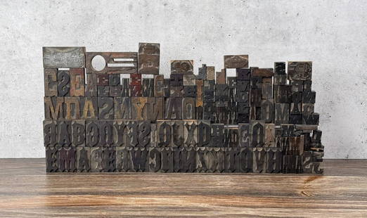 Collection of Butte Montana Printer Blocks: 137 total blocks.