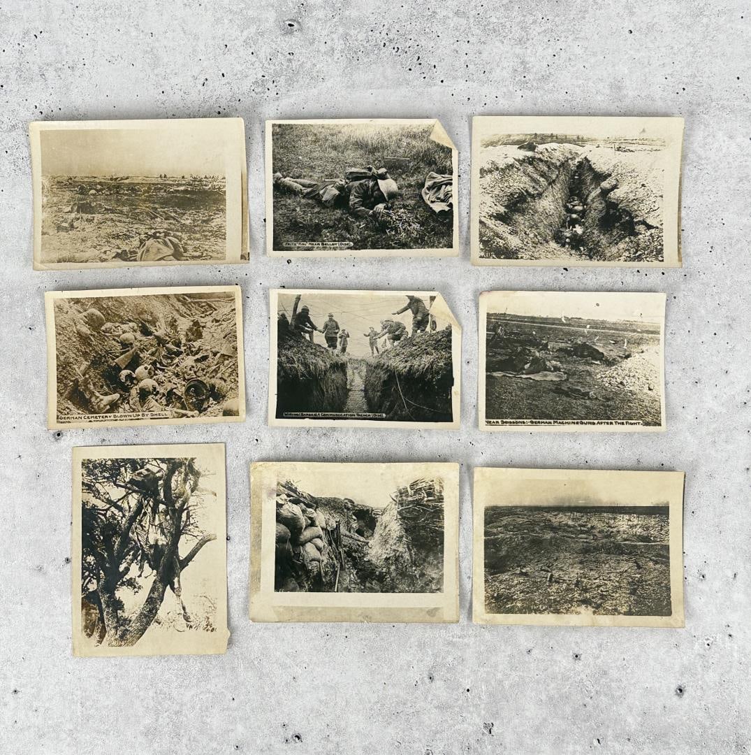 Collection of WWI WW1 Casualty Battlefield Photos: Largest is 3 3/8" by 4 3/4"