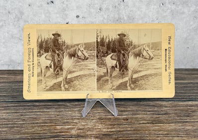 A Real Live Cowboy Stereoview