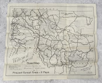 Roads National Forests in Montana North Idaho Map