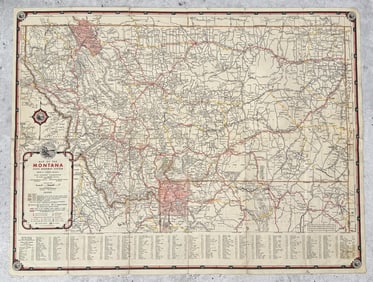 1935 Montana Highway Map