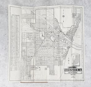1946 City of Missoula Montana Map