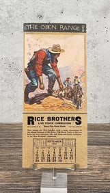 1937 Rice Brothers Livestock Commission Calendar