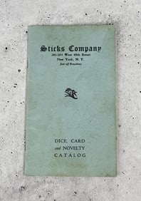Sticks Company Gambling Card Novelty Catalog