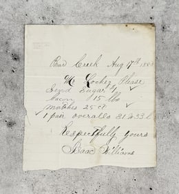 1880 Bearcreek Montana Territory Letter