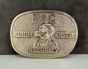 PIG Pride Integrity Guts Police Belt Buckle