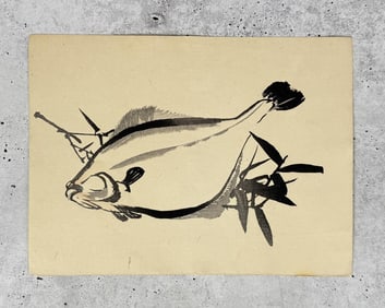 Japanese Woodblock Print Flounder