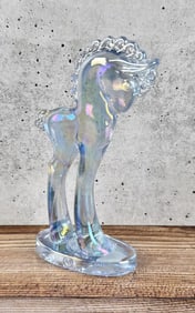 Mosser Glass Blue Opalescent Trojan Horse