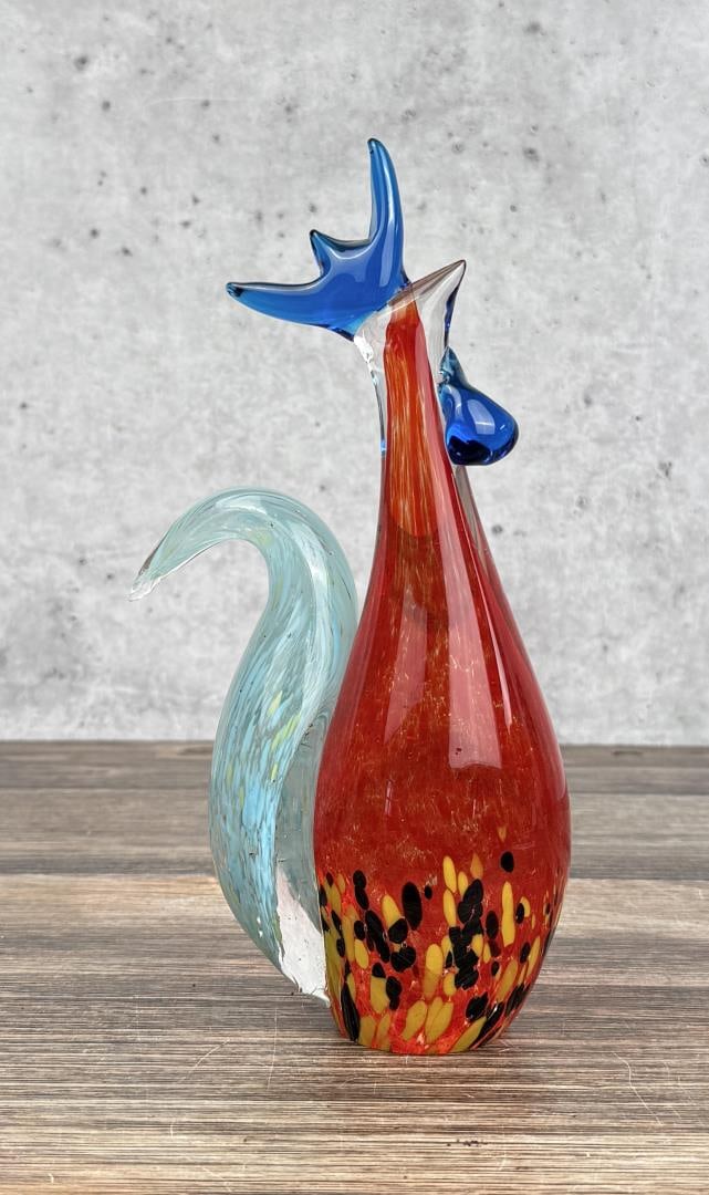 Fifth Avenue Crystal Rooster Paperweight: 9 1/8" by 4 1/2" by 2 3/4"