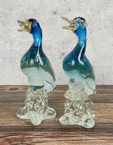 Archimede Seguso Murano Glass Ducks