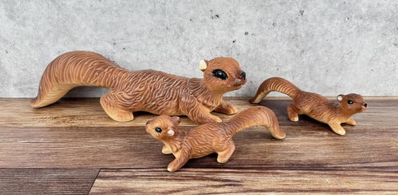 Mid Century Pottery Garden Squirrels