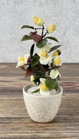 Chinese Jade Potted Flowers