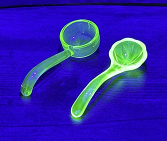 Uranium Depression Glass Mayonnaise Spoons