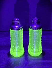Federal Uranium Glass Salt & Pepper Shakers