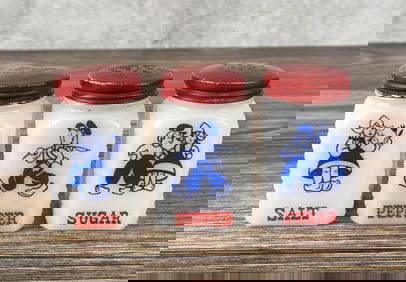 Hazel Atlas Dutch Salt Pepper Sugar Shakers