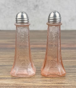 Anchor Hocking Pink Glass Salt & Pepper Shakers