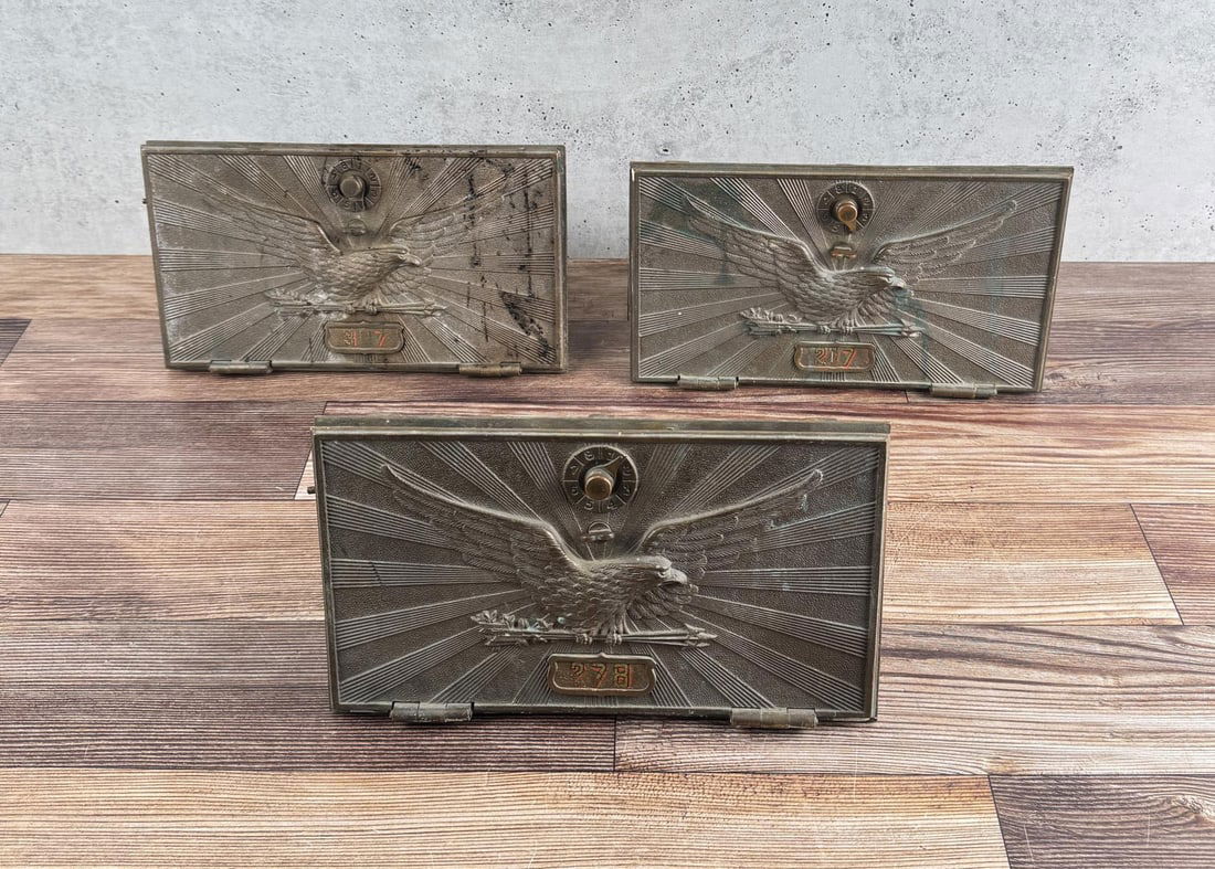 Antique Bronze Montana Post Office Box Doors