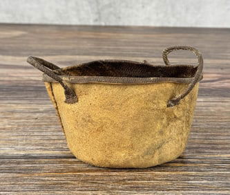 Antique Alaskan Inuit Eskimo Fishing Bait Bucket