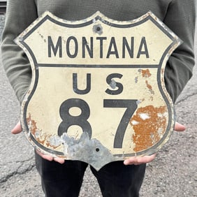 Montana US Highway 87 Glacier Park Shield Sign