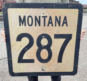 Montana US Highway 287 Yellowstone Park Sign