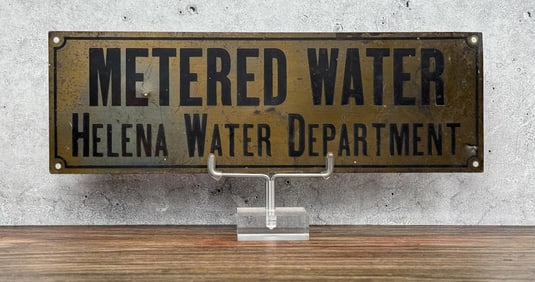 Helena Montana Metered Water Department Sign