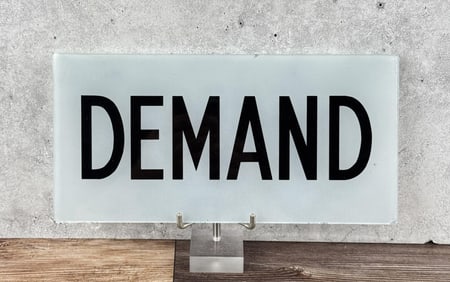 Demand Gas Pump Glass Lens Sign