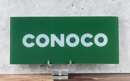 Conoco Gas Pump Glass Lens Sign