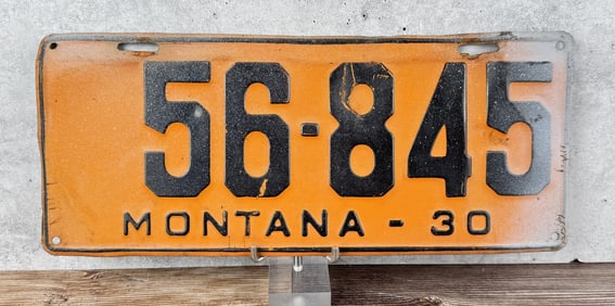 1930 Montana License Plate