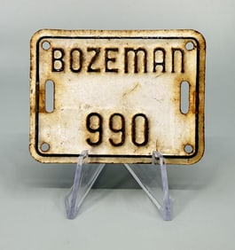 Bozeman Montana Bicycle License Plate