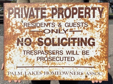 Palm Lakes Homeowners Association California Sign