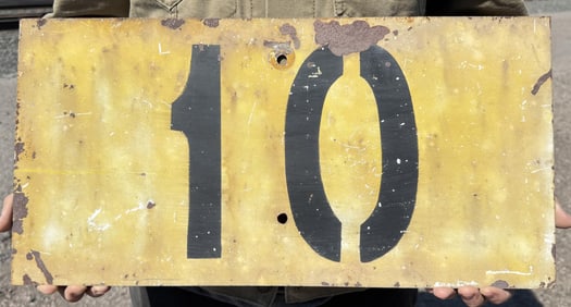 Railroad Track Number Sign