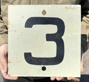 Railroad Track Number Sign
