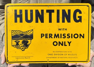 Ohio Division of Wildlife No Hunting Sign
